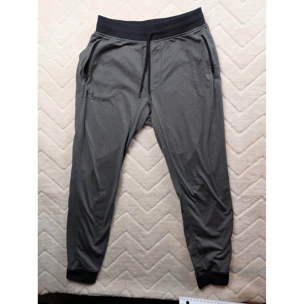 Under Armour Mens Loose Fit Jogger Pants Gray Heathered Athletic Sweatpants L